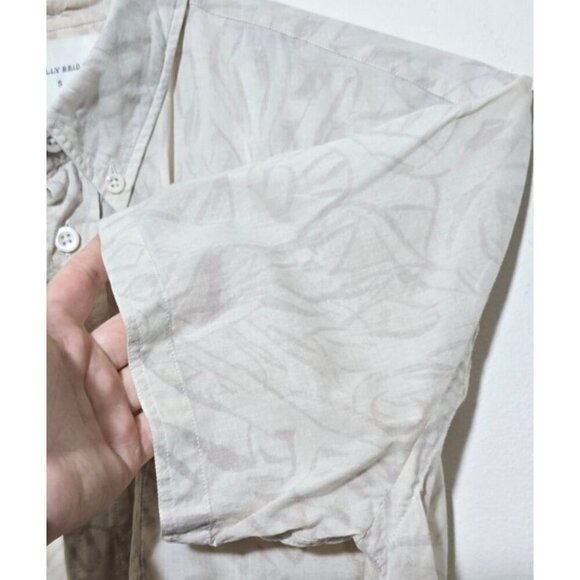 Billy Reid Mens Button Down Shirt S Artsy Abstract Leaf Pattern Casual Comfort - Picture 10 of 10